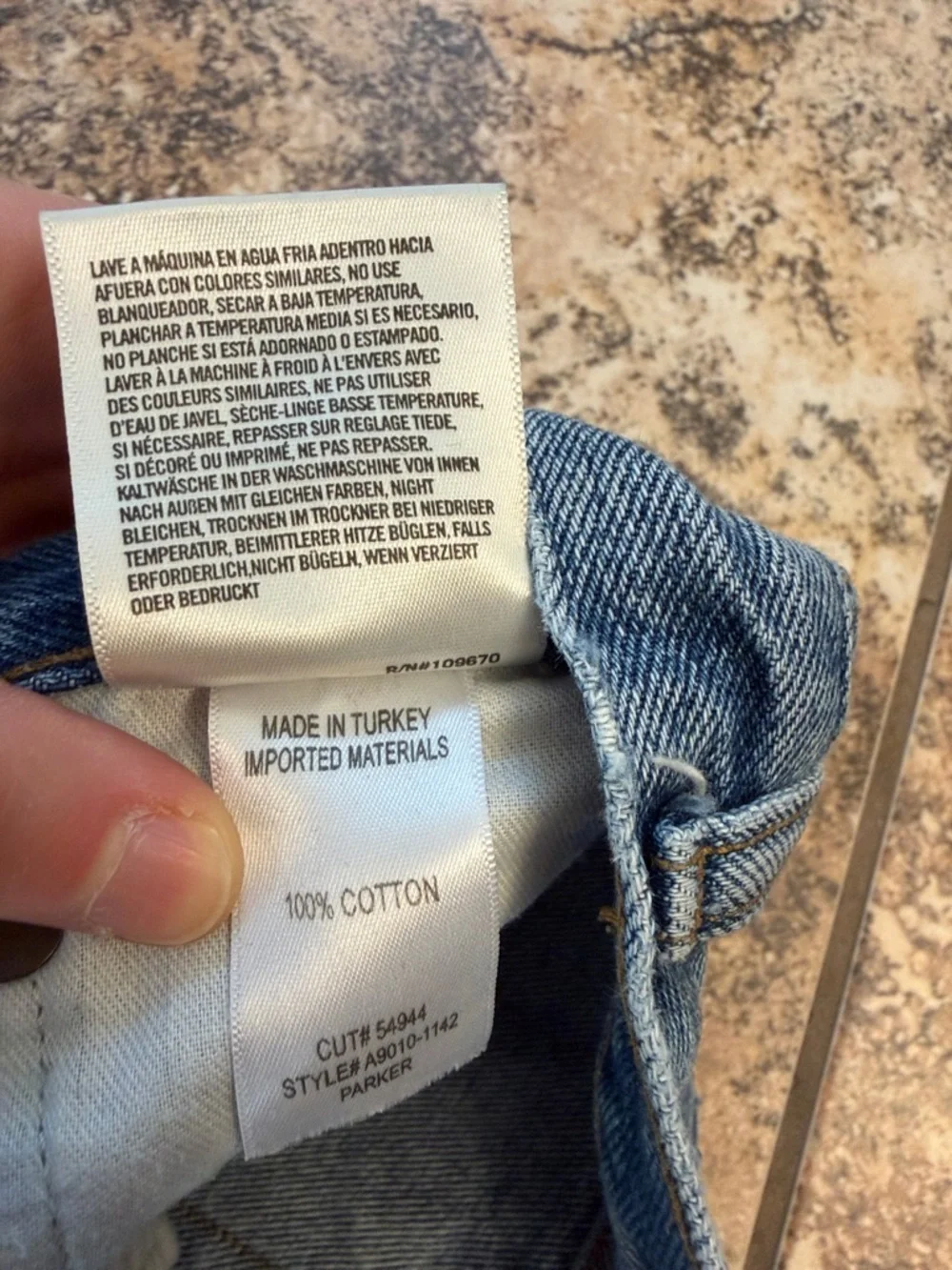 Agolde Parker Long denim Jean short 26 - Picture 3 of 8